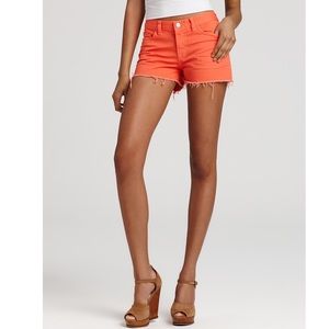 J Brand Cut Off Shorts in Tangerine